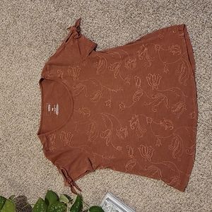 Sonoma tie-sleeve summer cotton top szMP